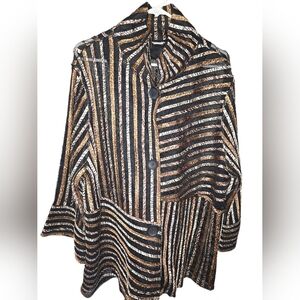 Chico's Elegant Black and Tan Jacket